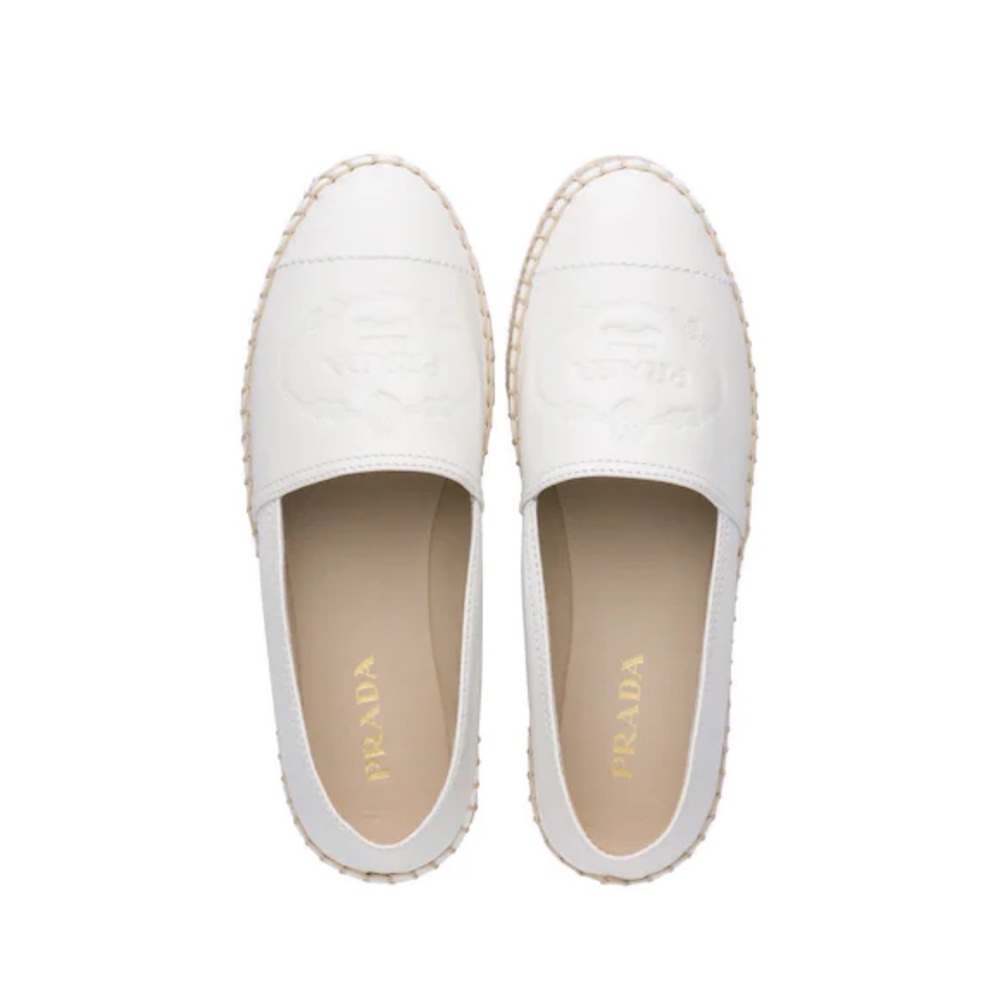 ORIGINAL PRADA LEATHER ESPADRILLES - SIZE 6.5 US - Picture 1 of 9